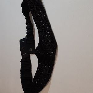 Vintage Black Beaded Women's Belt